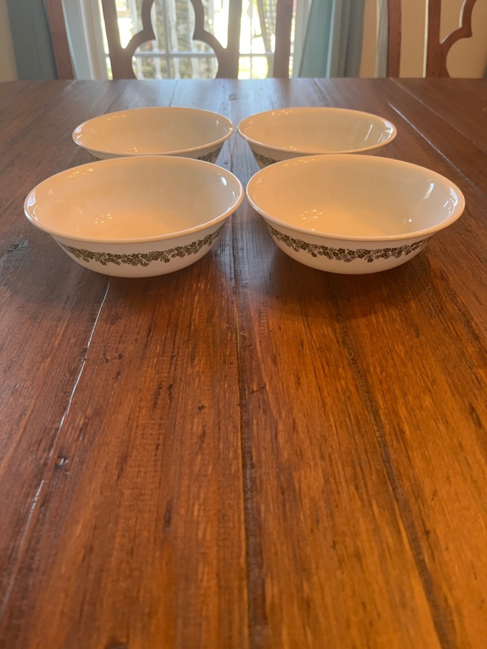 Corelle Vintage Spring Blossom also known as Crazy Daisy Cereal Bowls- Set of 4